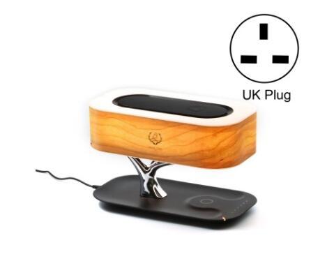 4-in-1 Creative Tree Bedside Lamp - Dimmable LED Night Light with Bluetooth Speaker, Wireless Charger & Music Speaker