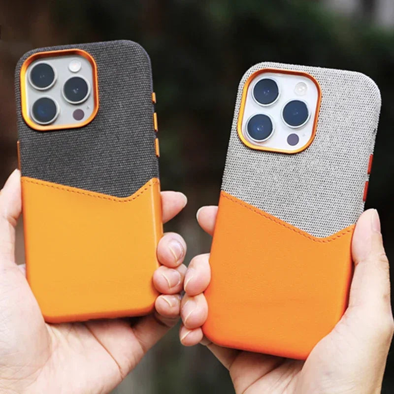 Coque iPhone en Cuir Avec Porte Carte