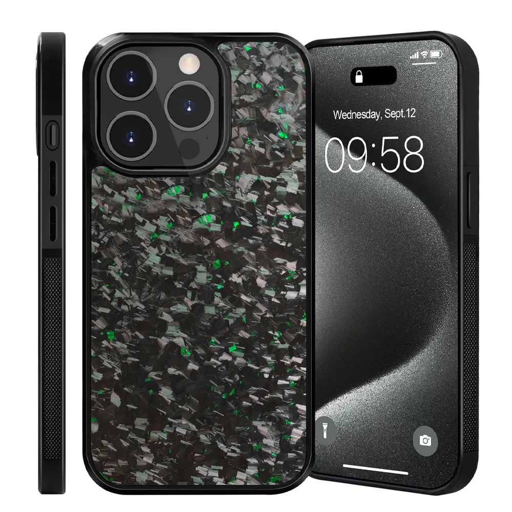 Coque Iphone carbone forgé Vert