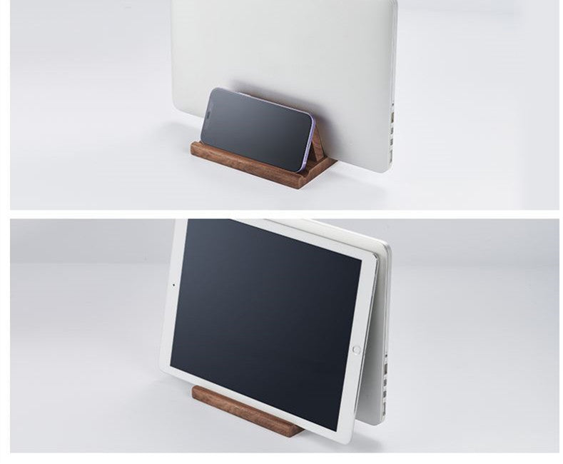 Support Macbook vertical en bois
