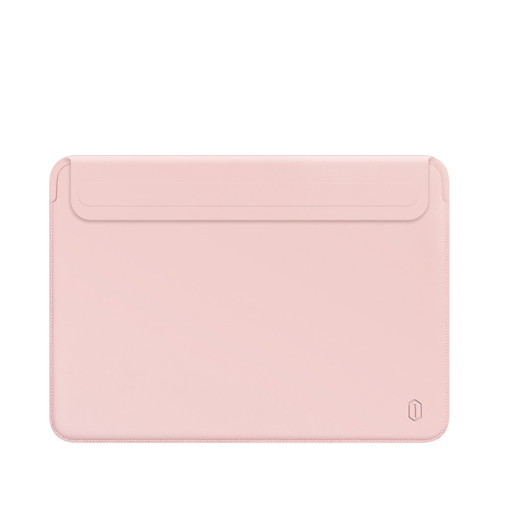 Housse en cuir synthétique pour MacBook rose