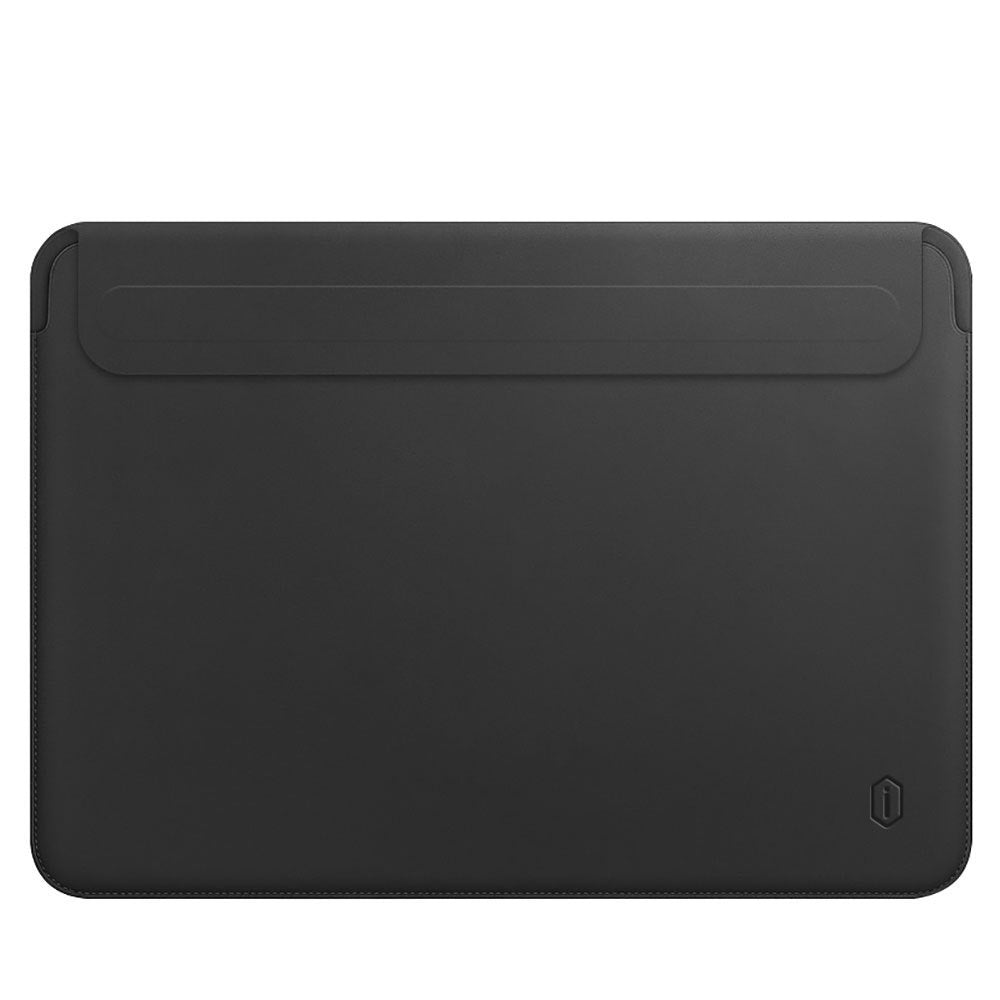 Housse en cuir synthétique pour MacBook noir 