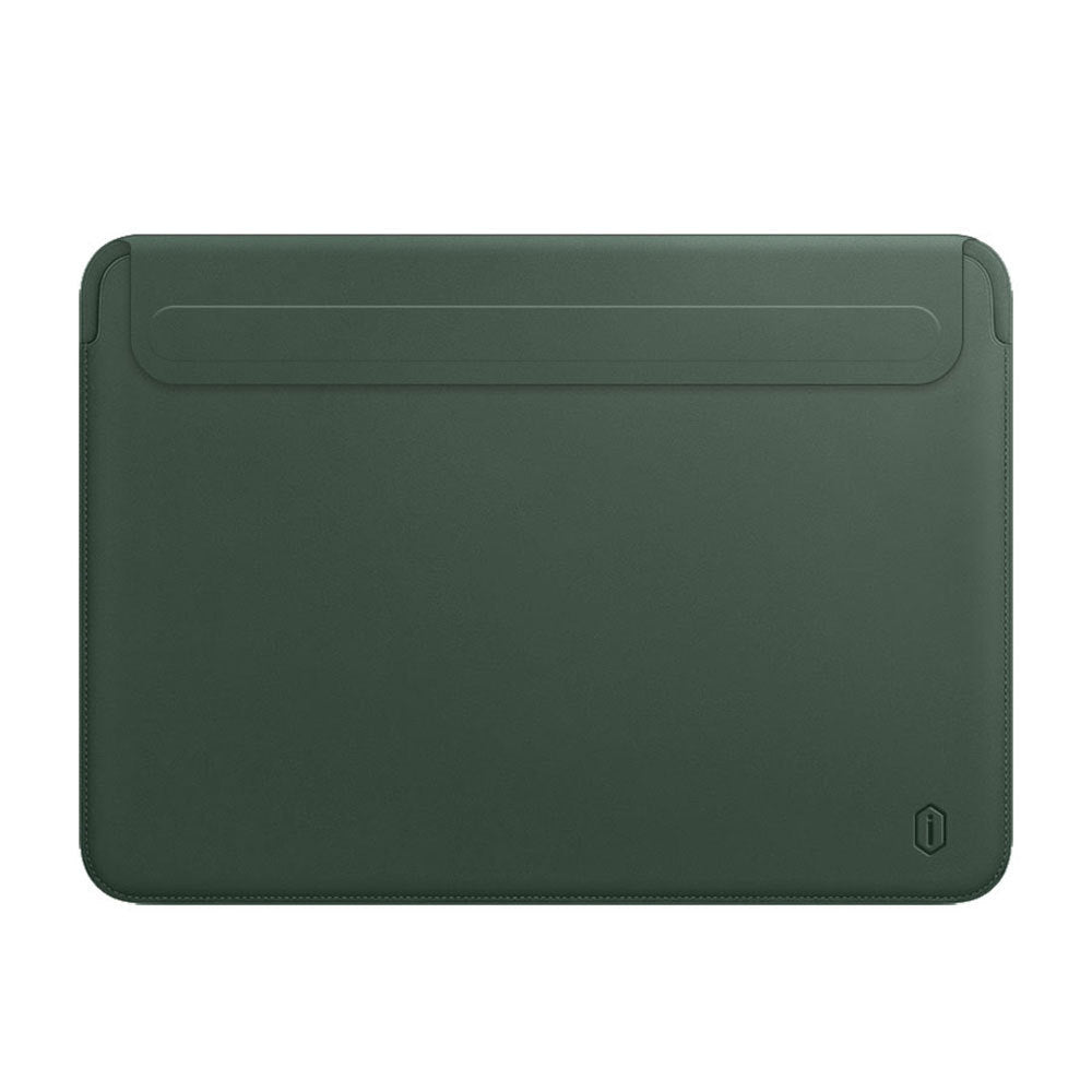 Housse en cuir synthétique pour MacBook vert