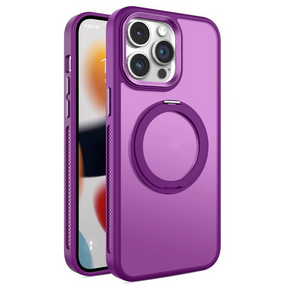 Coque iphone transparente avec support rotatif Magsafe