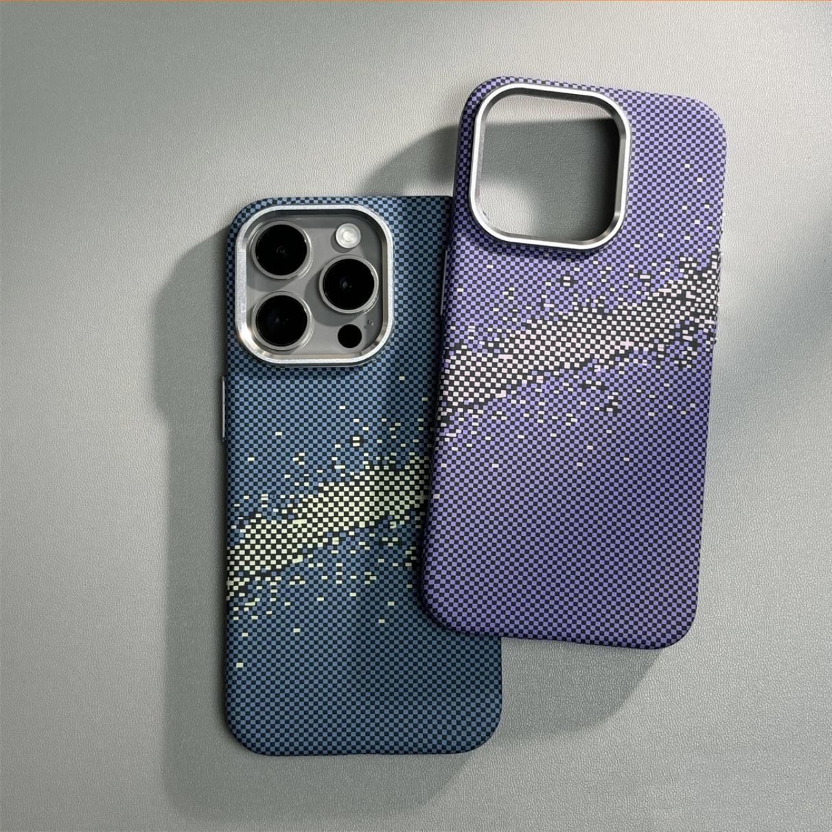 Coque iphone carbone violet 