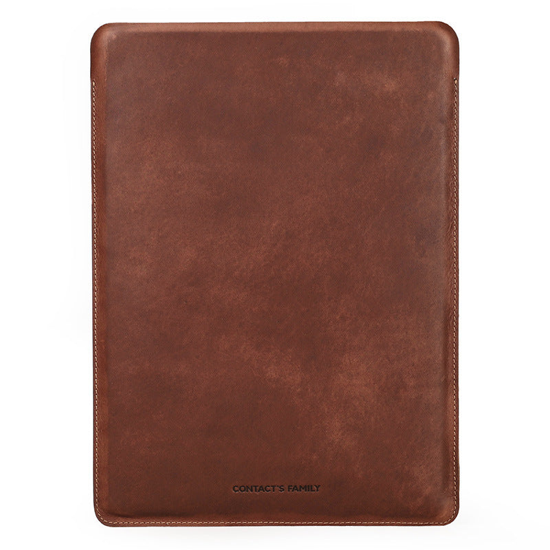 Housse en cuir marron 