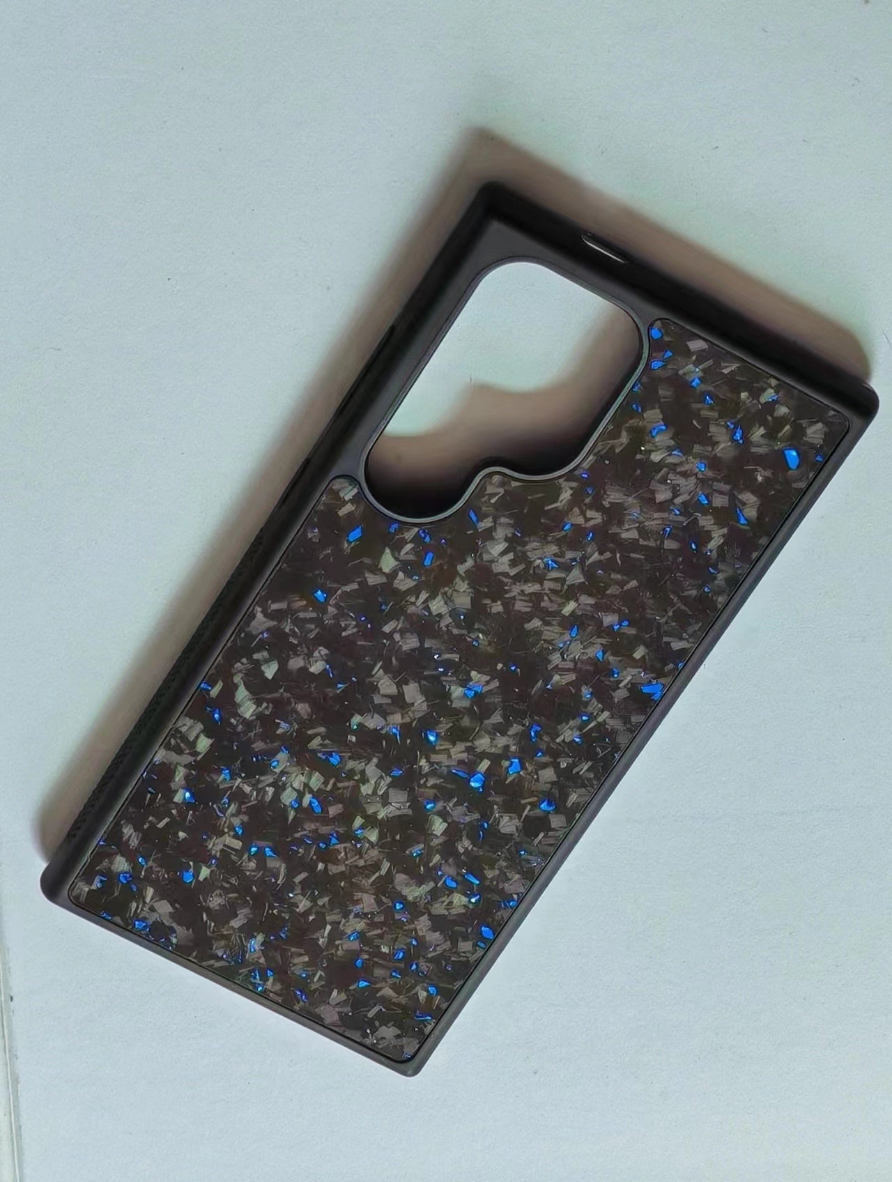 Coque Samsung carbone bleu 