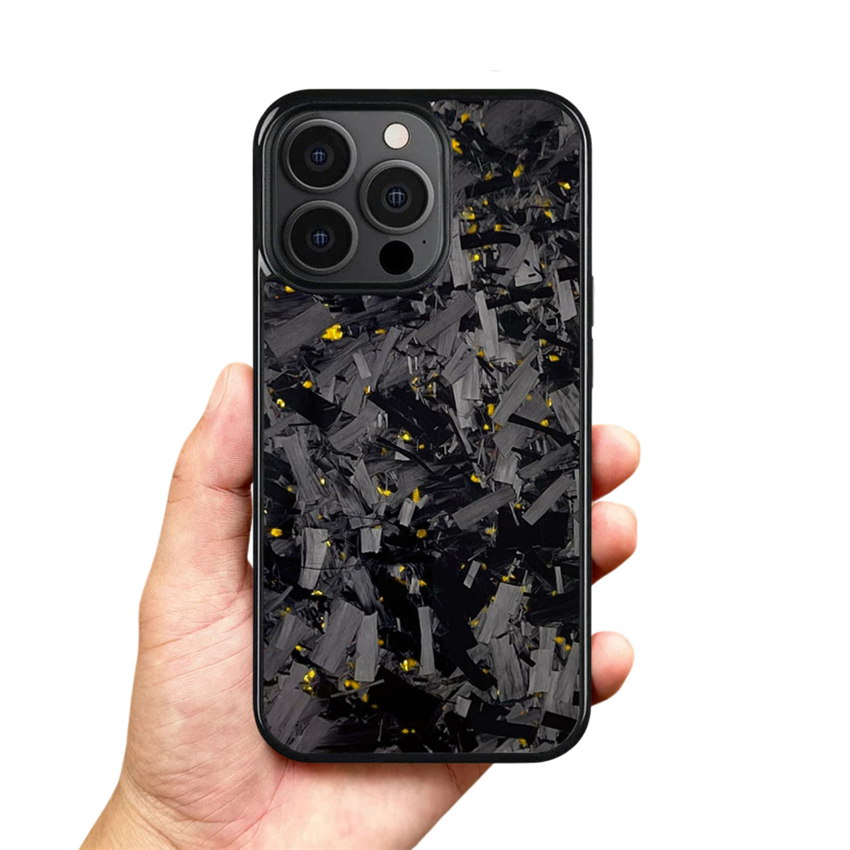 Coque Iphone carbone forgé Or 