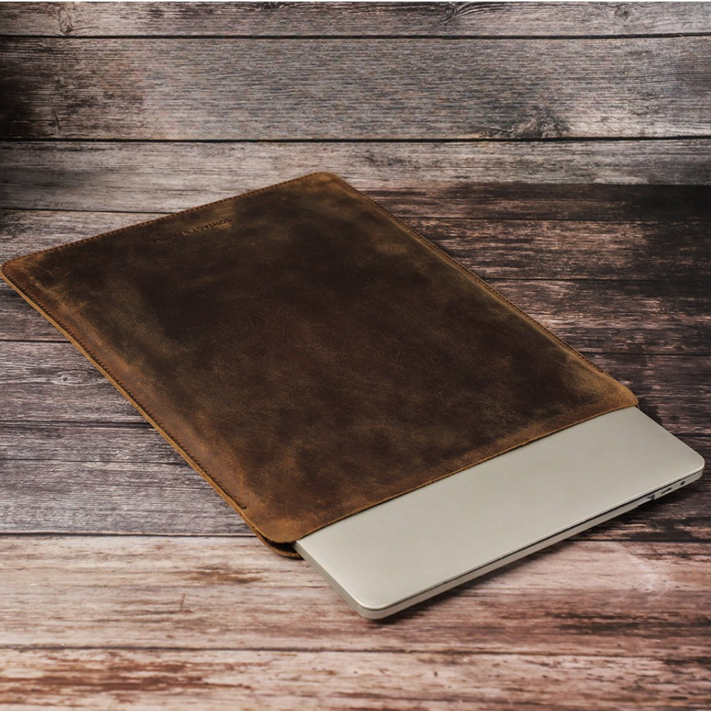 Cowhide Leather Sleeve for MacBook Pro 13.3 and Air 13.3