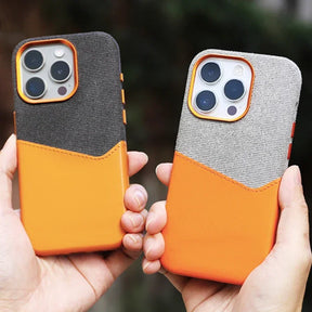 Coque iPhone en Cuir Avec Porte Carte