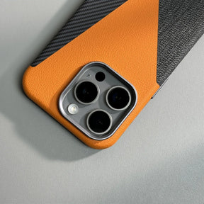 Coque iPhone En Cuir Bicolore