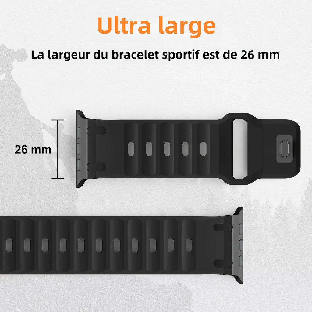 Bracelet sport en silicone pour Apple watch