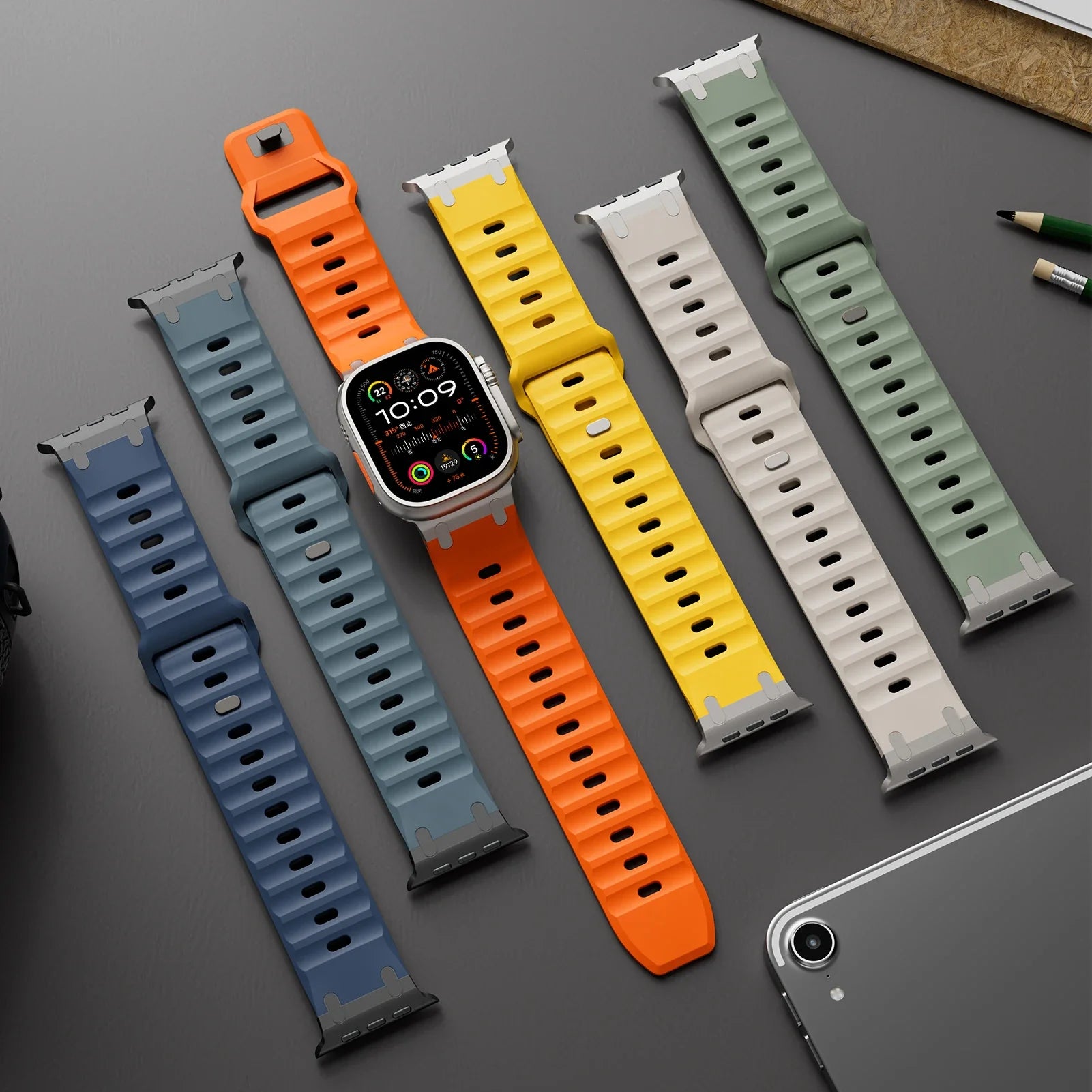 Bracelet sport en silicone pour Apple watch