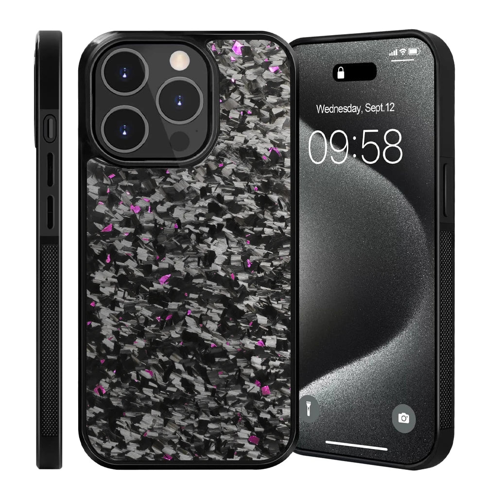 Coque iPhone Carbone Forgé Violette