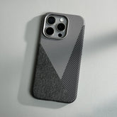 Coque iPhone En Cuir Bicolore