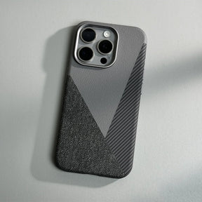 Coque iPhone En Cuir Bicolore