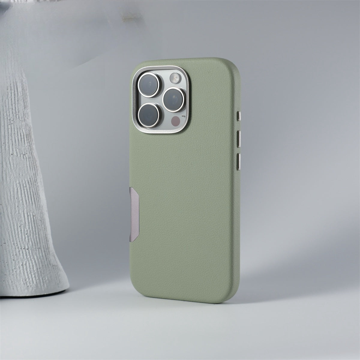 Coque iphone en cuir vert 