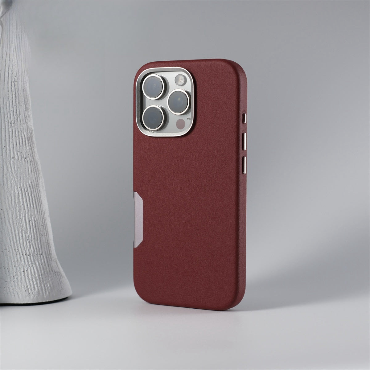 Coque iphone en cuir rouge 