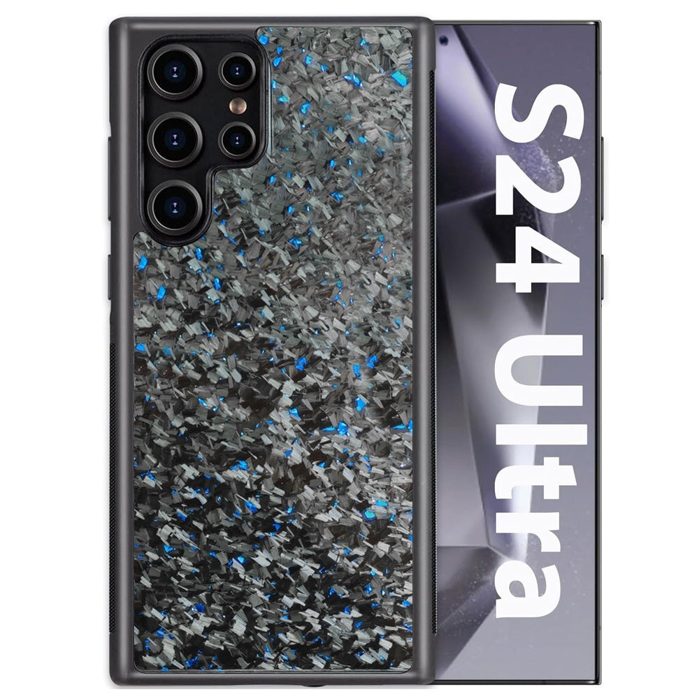Coque Samsung carbone bleu 