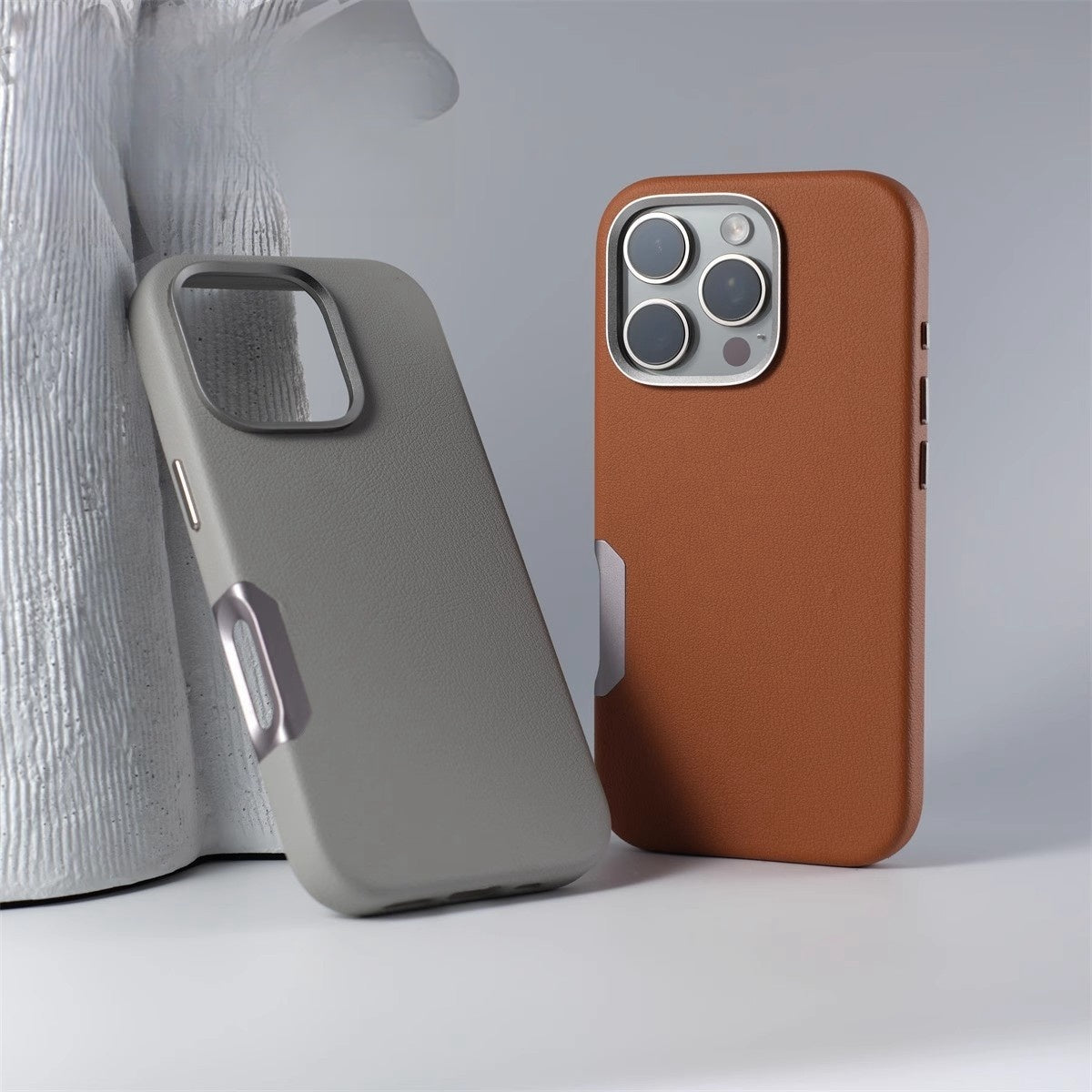 Coque iphone grise et orange