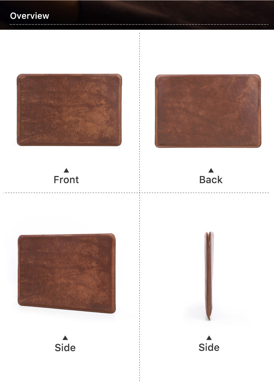 Housse en cuir pour MacBook Pro 
